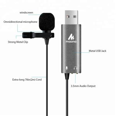 China Top Selling Headset Microphone USB2.0 Mini Headphone Plug Electret Unidirectional Condenser Microphone for sale