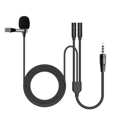 China Lavalier Microphone MAONO Lavalier Microphone With Earphone Splitter With Video Camera External MIC for sale