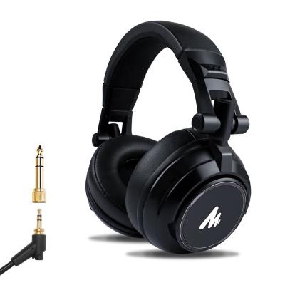 China Professional Studio Monitor Headphones MAONO Studio Monitor Headphones 50mm Dynamic Type Surround Stereo Wired Monitor DJ Earphone for sale