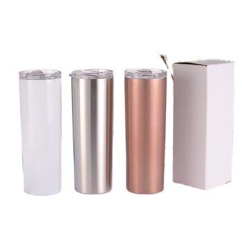 China PORTABLE 20oz matte custom logo vacuum metal double water bottle insulated stainless steel skinny tumbler with lid straw for sale