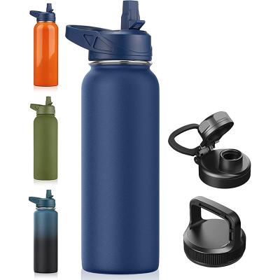 China PORTABLE Double Wall Water Bottle Stainless Steel Flask Sports Bottle with Handle for sale