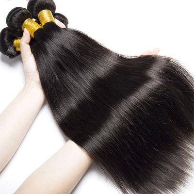 China 100% Natural Black Wave Good Quality Color Hair Extension Straight Hair Bundles for sale