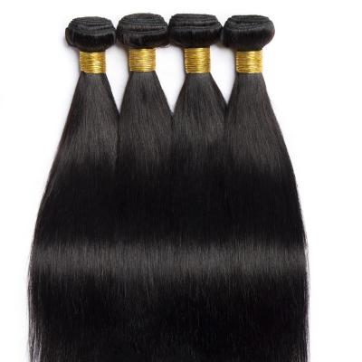 China Straight Wave Factory Price Virgin Hair Bundles Pre Plucked Brazilian Silky Straight Bundle 100% Raw Unprocessed for sale