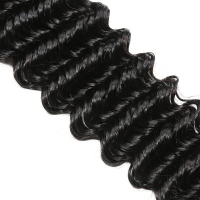 China Factory Outlet Straight Mink Virgin Brazilian Deep Wave Hair Bundles 100 Hair Extensions Vendor Pack for sale