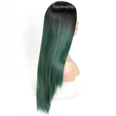 China Wholesale High Quality Brazilian Swiss Human Hair Ombre Pre Colored Silky Straight Wave Lace Front Human Hair Wig for sale