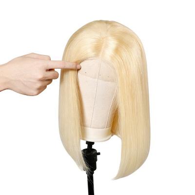 China Good Quality Lace Front Human Hair Wig Silky Straight Bob Pixie Cut Virgin Human Hair Hairpiece for sale