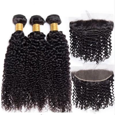 China Professional Jerry Curly Wave Making Promotion Price Jerry Curly Human Virgin Hair Bundles With Lace Headband for sale