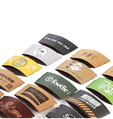 China Cups Sleeve Disposable Custom Cardboard Printed To Take Away Coffee Cup Sleeve Custom Printed Paper Sleeve for sale