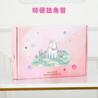 China Customized Disposable Corrugate E Groove Folding Paper Package Mailing Box Pink for sale