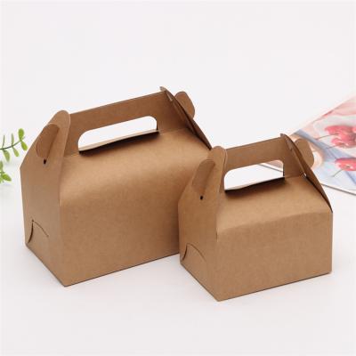 China High quality plain kraft paper solid color take out box cardboard window breakfast food dessertstake box no for sale