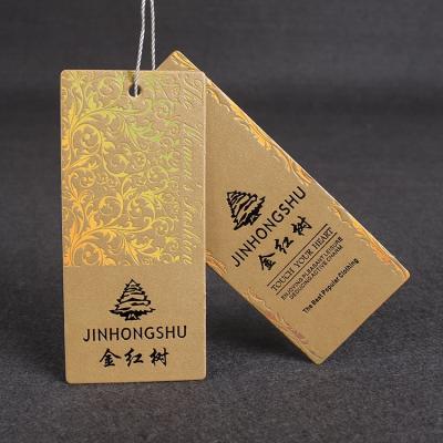 China Custom Handmade Coated Paper Price Tag Recyled Cothes Tag For Clothing for sale