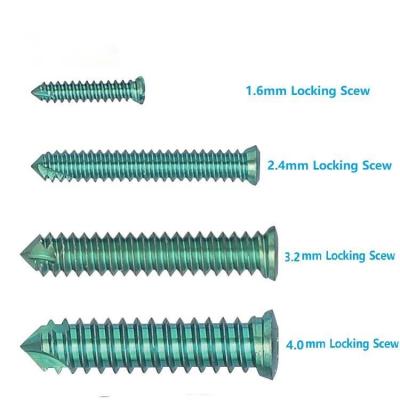 China Quality China Manufacture Titanium Pets Guaranteed Pets Fixed 1.6/2.4/3.2/4.0mm Bone Screw for sale