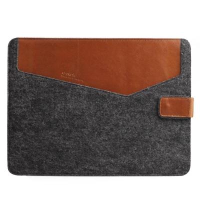 China Protect Your PC 2019 High Quality Custom Felt Leather Sleeve Laptop Bag For MacBook for sale