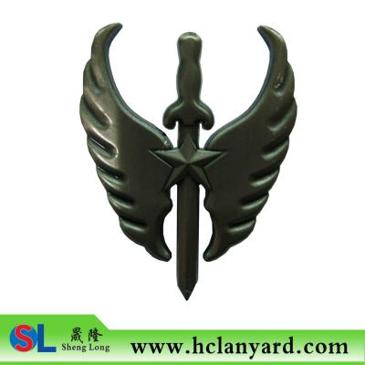 China Antique imitation angel wing with star and sword metal pin for sale