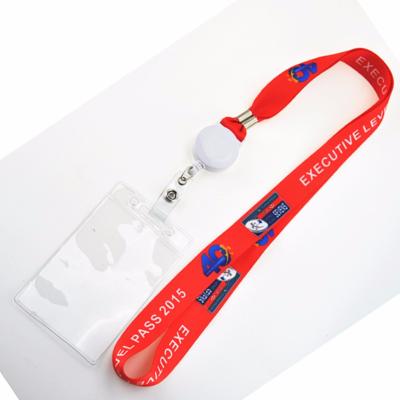 China Wholesale Advertising Sports OEM Silk Screen Print Lanyard Neck Strap With ID Card Holder for sale