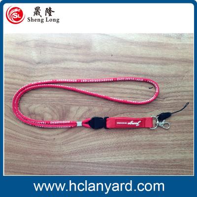 China Promotion Gift High Quality Jacquard Logo Round Rope Nylon Lanyards for sale