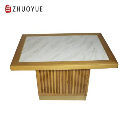 China Industrial Chinese Style Four Commercial Square Wooden Dining Table for sale