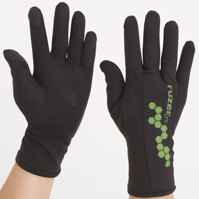 China Home Warm Winter Gloves For Men And Women Touch Screen Thermal Black Anti-skid Windproof Gloves for sale