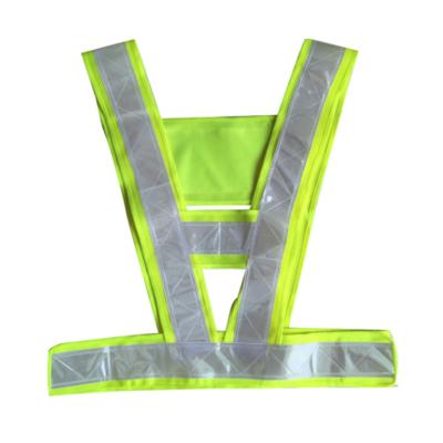 China High Quality High Visibility LED Sports Night Reflective Elastic V Adjustable Outdoor Hi-Force Safety Working Vest for sale