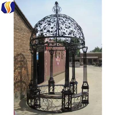 China Easily Assembled Classic Antique Style Steel Structure Outdoor Garden Gazebos for sale