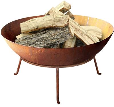 China Indoor Outdoor Rust Steel Pit Fire Pit Rust Fire Pits Outdoor Burn Fire Pit for sale