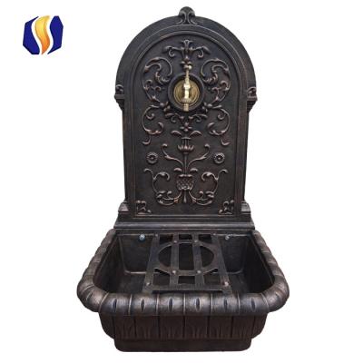 China India Cast Iron Antique Wall Fountain, Outdoor Water Fountain for sale