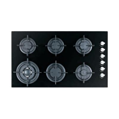 China Newest Gas Hob Cooker 6 Bunners Hot Selling Easy Cleaning Smart Gas Stove Electronic Auto Ignition Mode for sale