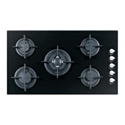 China 880mm tempered glass black/white glass is available built in smart oven and gas hob gas stove for restaurant for sale