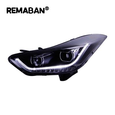 China LIMA Modified Car Headlamp Led Headlight For Hyundai Elantra 2012 With Flowing Light Elantra Daytime Running Lights for sale