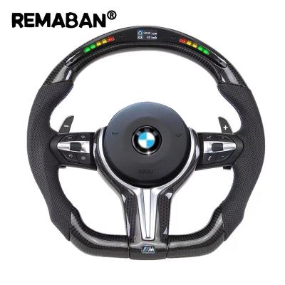 China Carbon Fiber Supplier Supplies BMW F Series E Series Carbon Fiber LED Lanyard Stretch Steering Wheel for sale