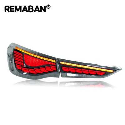 China REMABAN suitable for BMW 4 series GTS dragon scale running water tail lightweight G-24 G22 G82 M4 modified dynamic OLED marquee 4 series for sale