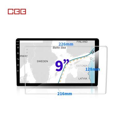 China Specially authorized 9 inch touch screen interior protector IP navigation car accessories multimedia tempered glass film auto modification for sale