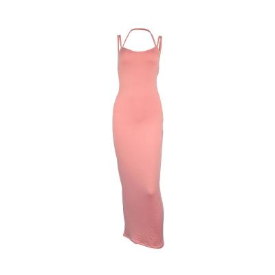 China New Style Breathable Hot Tight-fitting Strap High Elastic Selling Foreign Trade Backless Dress for sale