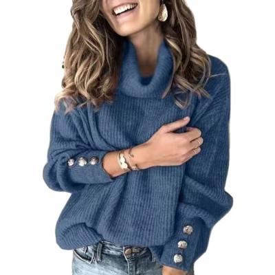 China 2022 Breathable European and American Winter New Women's Sweater Turtle Neck Warm Sweater Tops for sale