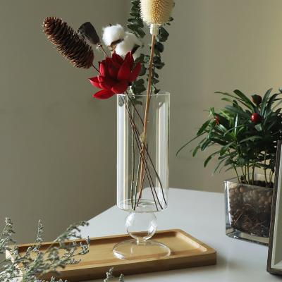 China Modern New High Quality Cylinder Glass Flower Vase Wedding Decoration for sale