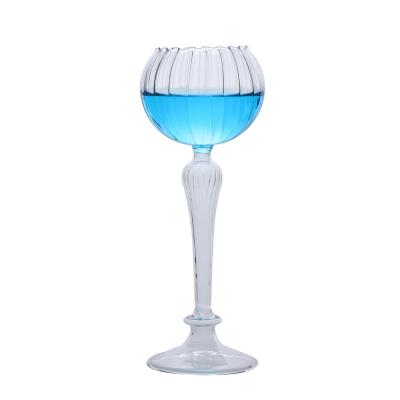 China Stocked New Design Wholesale Price Cheap Glass Goblet Unique Glass Cup for sale