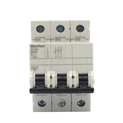 China ManHua 5SJ63 C20 20A Circuit Breaker Overload Protection 3P Miniature Circuit Breaker 5SJ63 C20 for sale