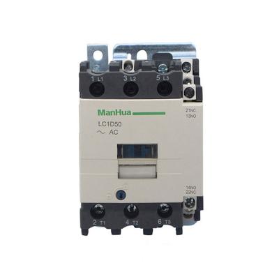 China Manhua LC1-D50 3P/4P Telemecanique Wiring Diagram Electrical Contactor LC1-D50 for sale