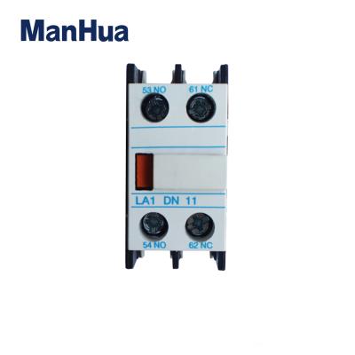 China Manhua LA1-DN11 10A 690V AC Magnetic Contactor Top Mounted Auxiliary Contact Block LA1-DN11 for sale