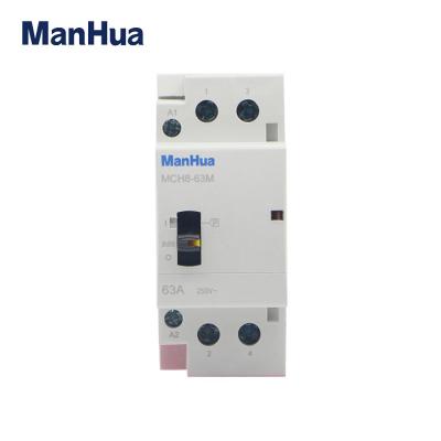 China Manhua 2P 63A Household AC Electrical Contactor MCH8-63M Elevator Modular Contactor 250V MCH8-63M for sale