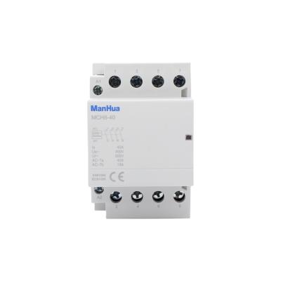 China Manhua 4P 40A Household Electric Elevator Contactor MCH8-40 AC Modular Contactor 400V MCH8-40 for sale