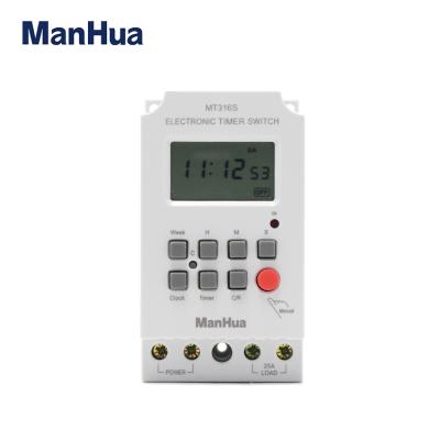 China Manhua Products MT316S 220VAC 25A Shell Digital Timer Fireproof Switch MT316S for sale