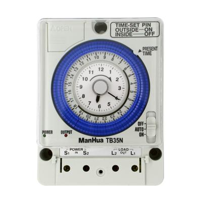 China ManhuaTB35-N 50/60Hz 24 Hours 12V Single-Way Mechanical Switch 60VDC Timer for sale