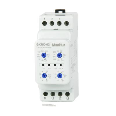 China Epoxy Device Relay GKRC-02 AC Phase Failure Protection Relay With Low Power Voltage Three Phase Four Wire Sealed Monitoring Relay for sale