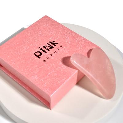 China ROSE Beauty Convenient Latest Jade Massage Tool Heart Scraping Gift Box Packaging 3A Stone Health Care Scraping Board for sale