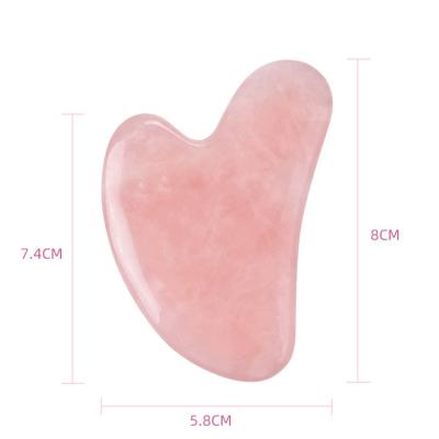 China Beauty Portable Crystal Heart-Shaped Scraping Board Anti Aging Facial Massage Tool ROSE Convenient Latest Jade Scraping Massage Tool for sale