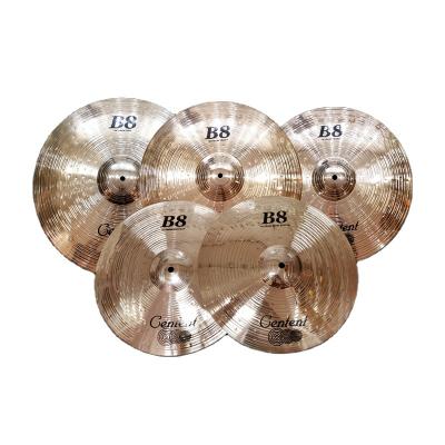 China 92%copper+8%Tin Bronze Alloy B8 Handcraft Cymbals Pack 4 Pieces for sale