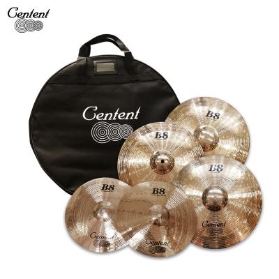 China 92%copper+8% Handmade Tin Centent Cymbals B8 Cymbals Set 5 Pieces for sale