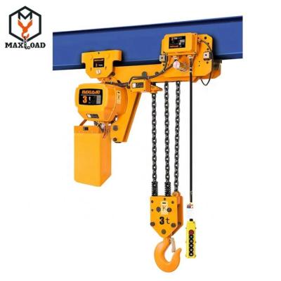 China Machinery Repair Shops Beam Trolley Motor 3T Chain Hoist Three Phase Electric Hoisting Machine For Construction for sale