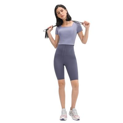 China Breathable Sexy Booti Lift Up Limming Sports Fitness Short Pants Women Gym Legging Half for sale